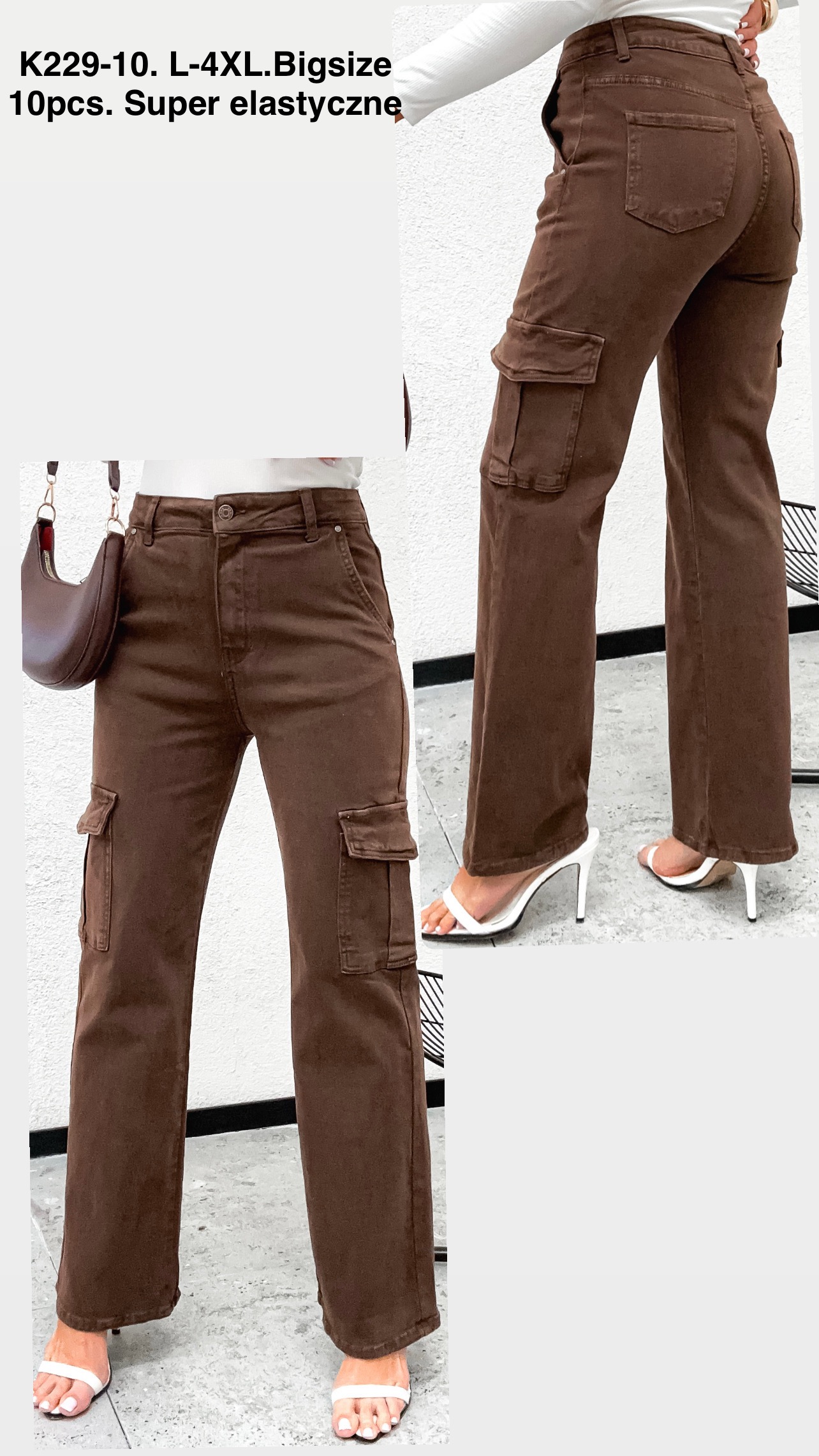 Jeansy damskie , Size l-4xl, paczka 10szt,1kolor