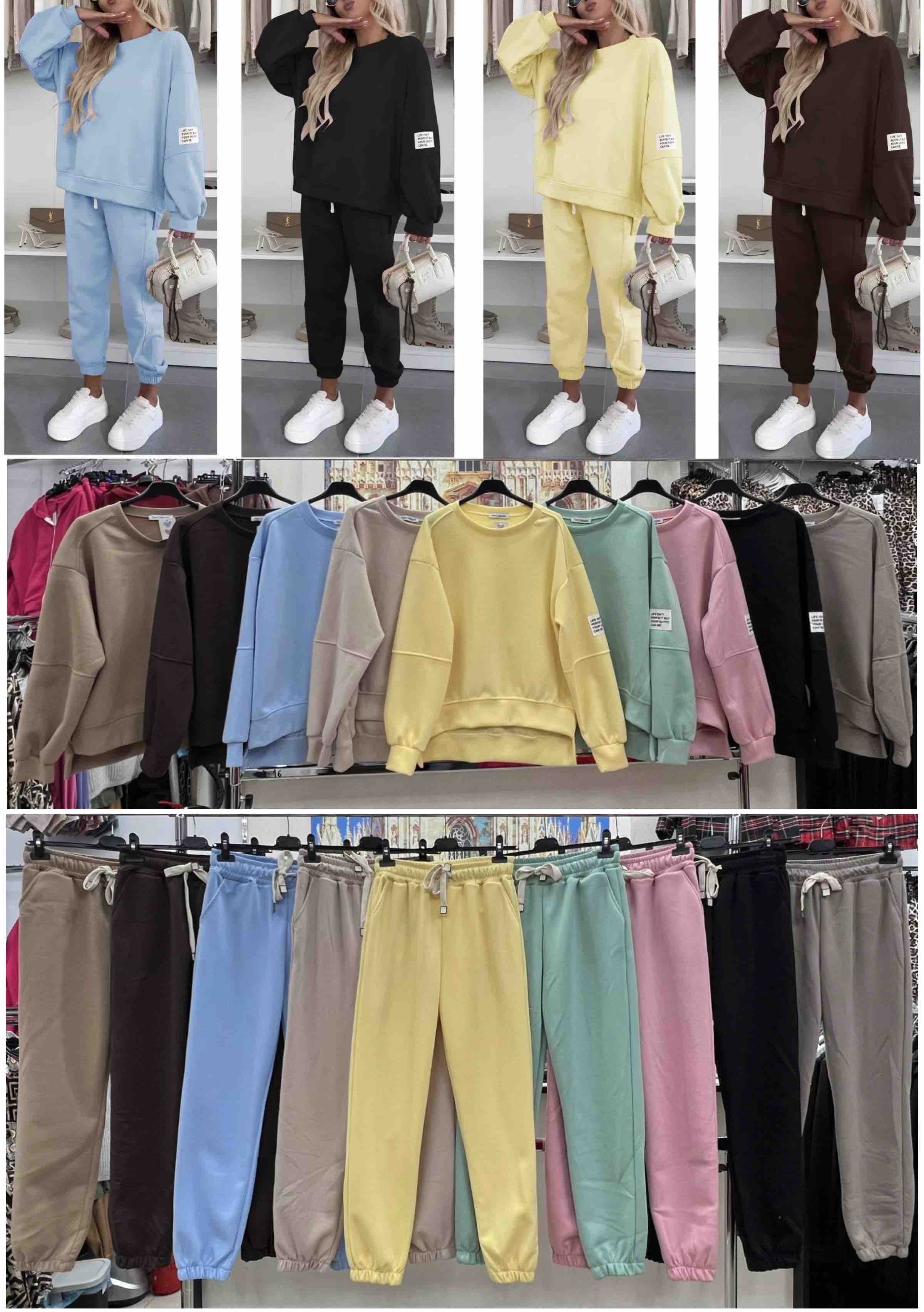 Komplety  Damskie  WŁOSKA  , Size uni, paczka 6szt ,mix kolor