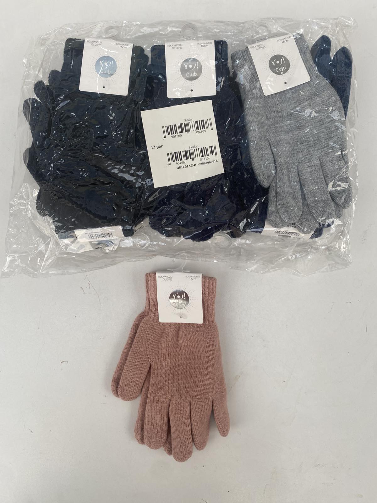 Rękawiczki  DZIECIĘCA, paczka 12szt,mix kolor