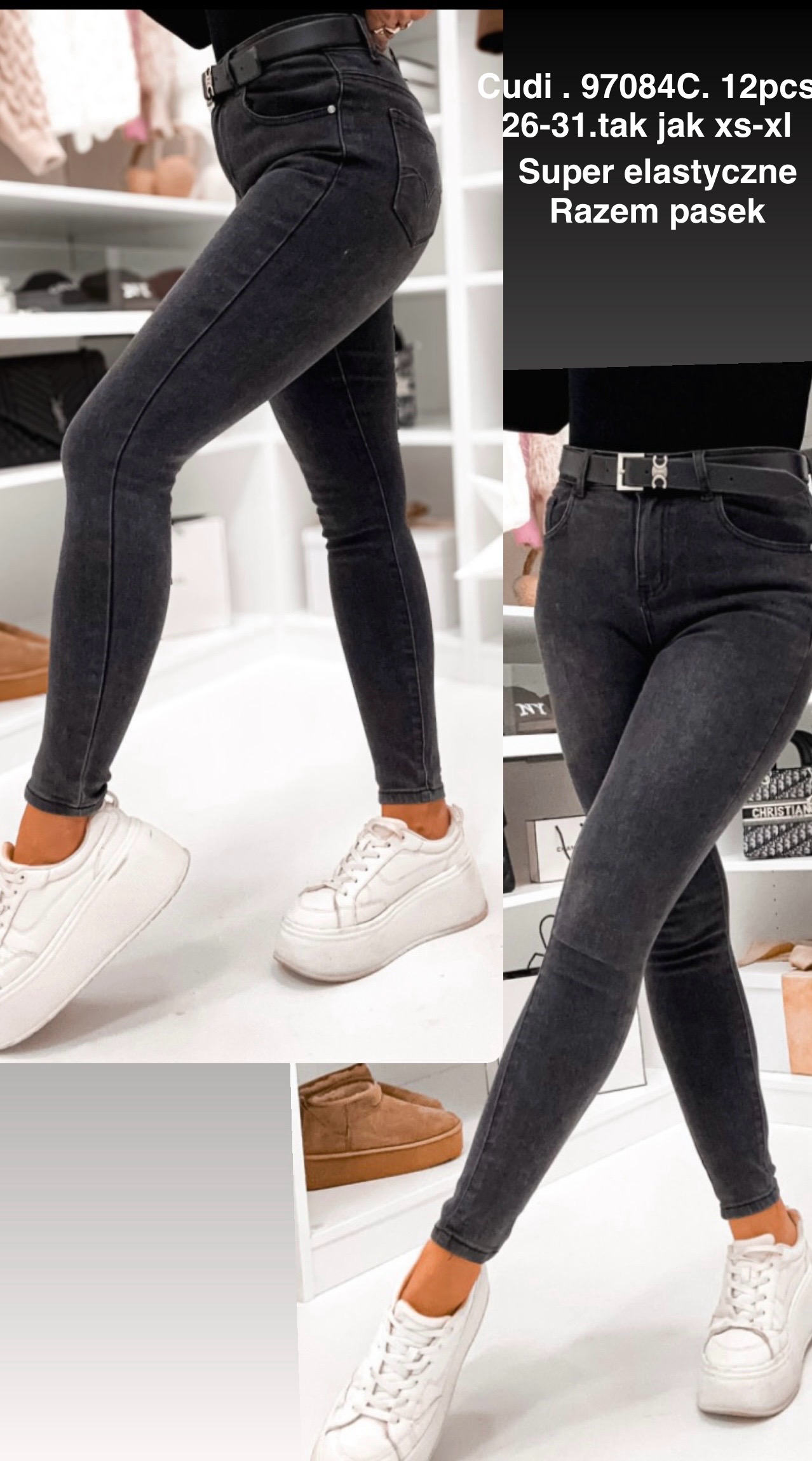 Jeansy damskie , Size xs-xl, paczka 12szt,1kolor