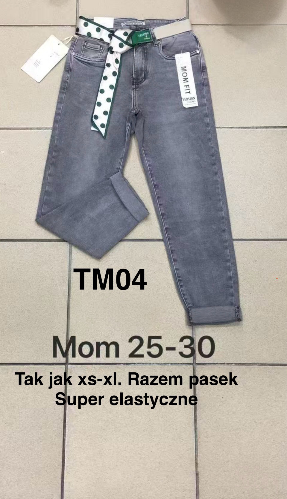 Jeansy damskie , Size xs-xl,paczka 12szt,1kolor