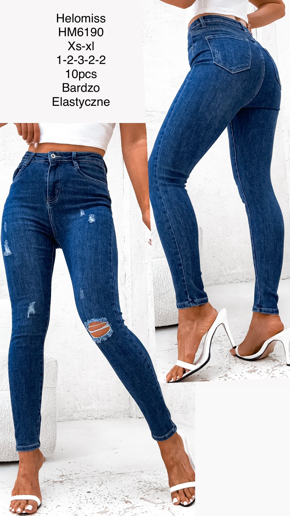 Jeansy  damskie , Size xs-xl,paczka 10szt,1kolor