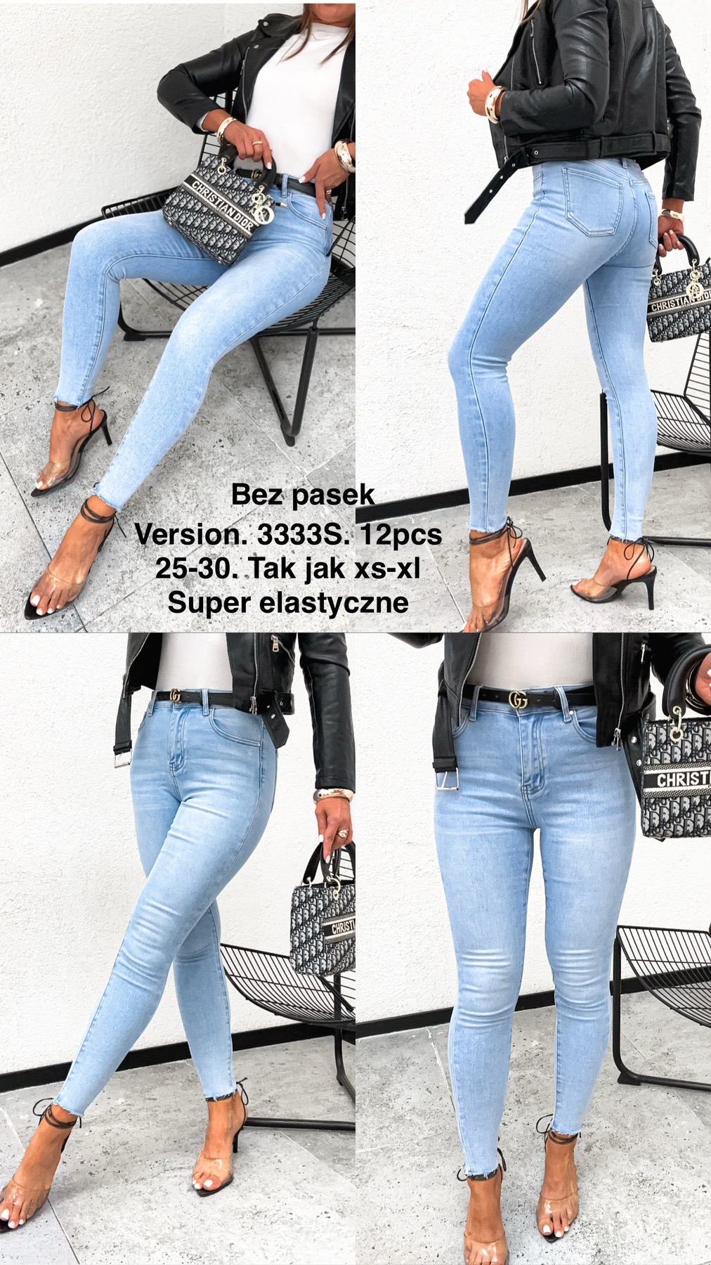 Jeansy damskie , Size sx-xl ,paczka 10szt,1kolor