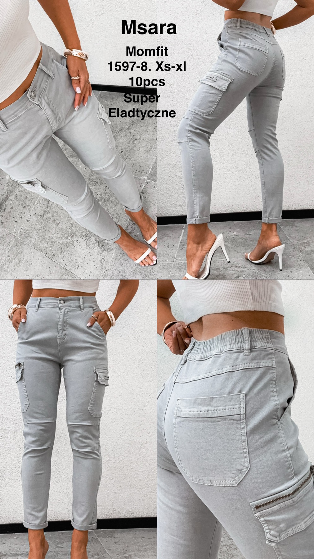 Jeansy  damskie , Size xs-xl,paczka 10szt,1kolor