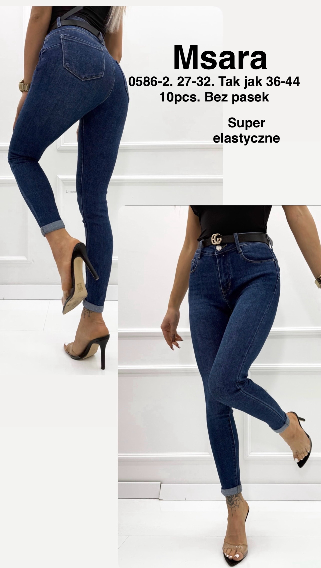Jeansy damskie , Size 36-44, paczka 10szt,1kolor
