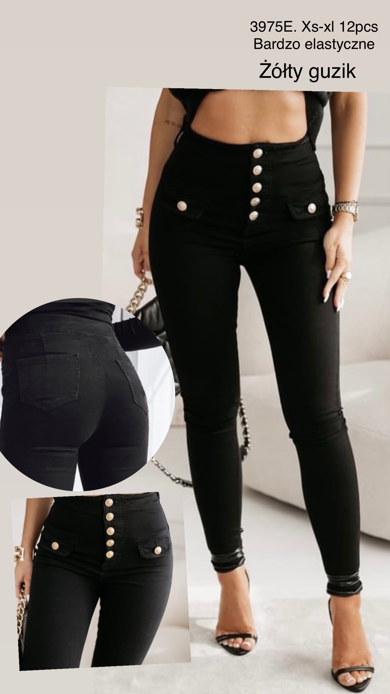 Jeansy damskie , Size xs-xl,paczka 12szt,1kolor