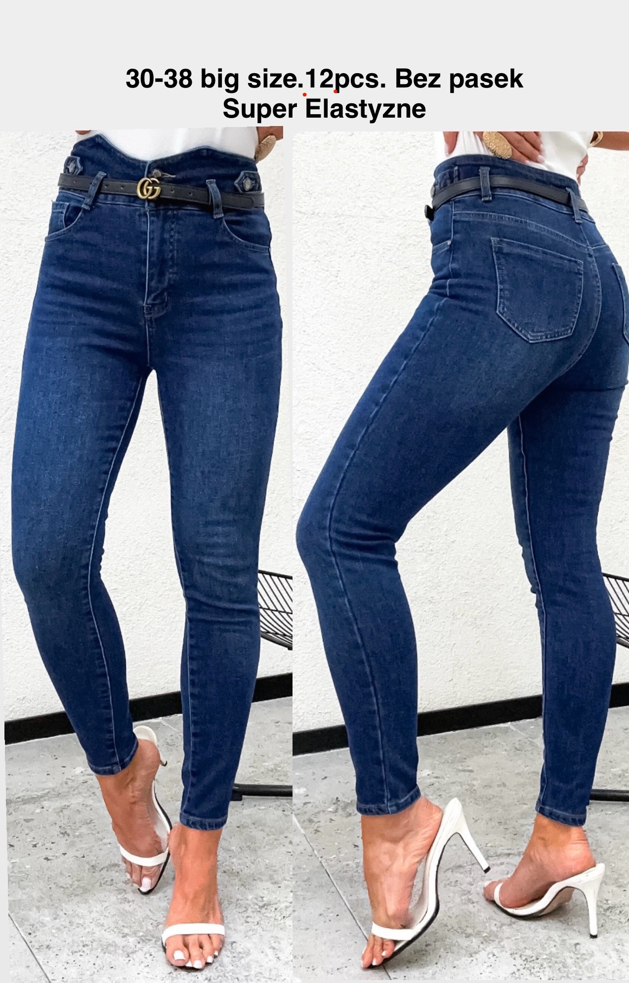 Jeansy  damskie , Size 30-38,paczka 12szt,1kolor
