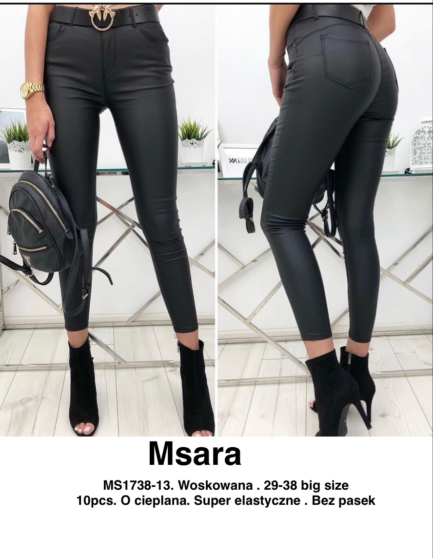 Spodnie skórzane damskie , Size 29-38, paczka 10szt,1kolor