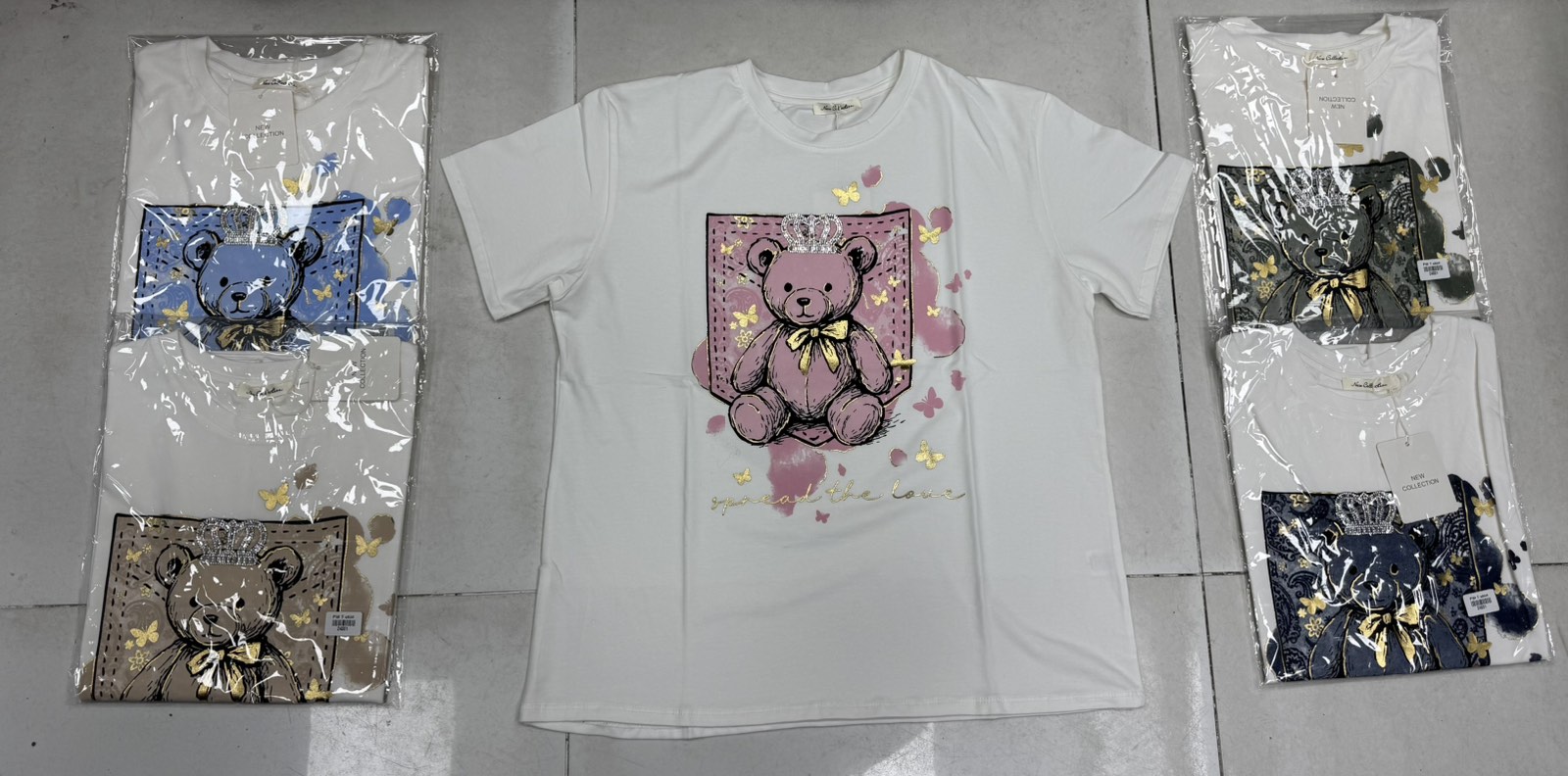 Bluzki  Damskie  WŁOSKA  , Size uni, paczka 6szt ,mix kolor