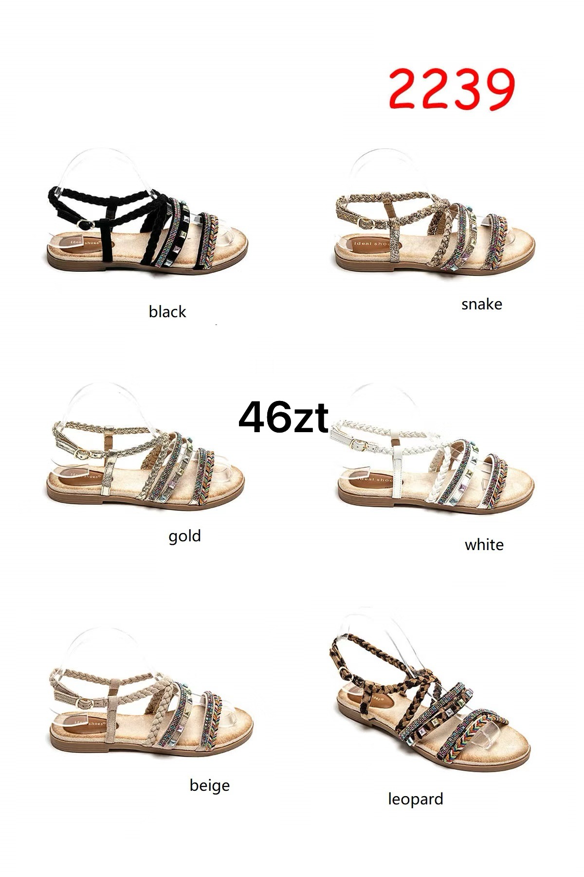 Sandały Damskie (36-41, 12par)