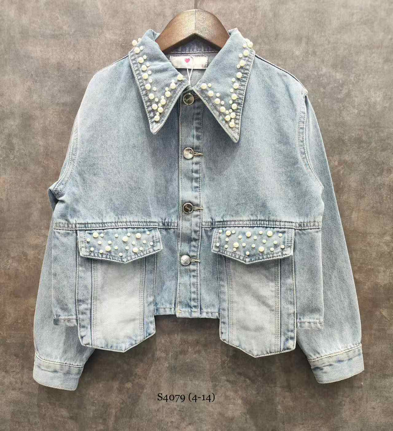 Kurtki Jeansy  DZIECIĘCA , Size 4-14lat, paczka 12szt ,1kolor