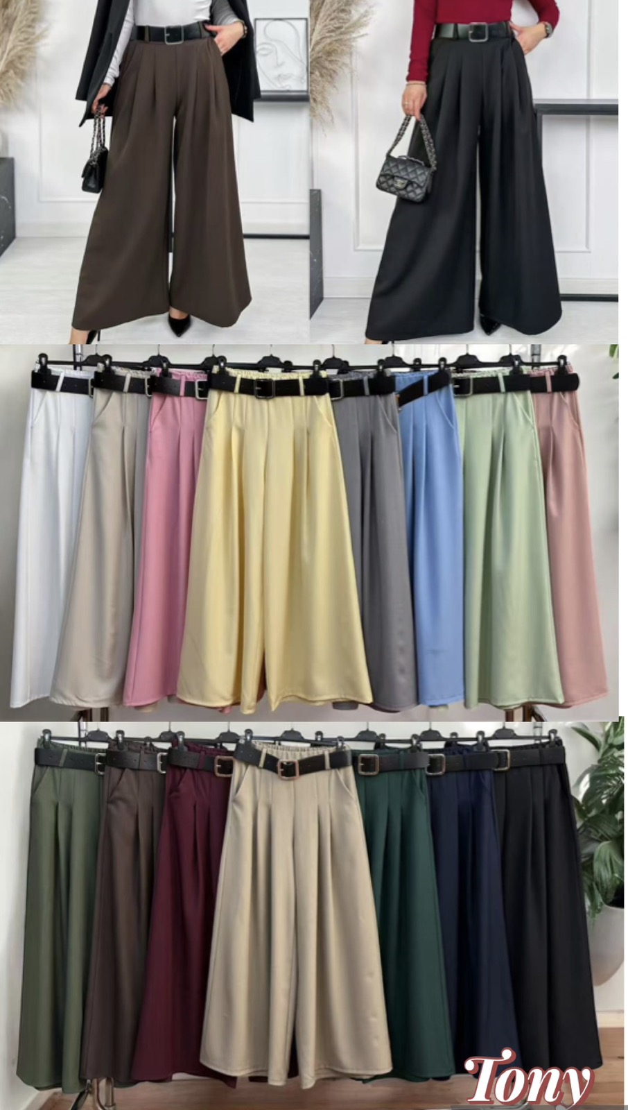 Spodnie Damskie  WŁOSKA  , Size uni, paczka 6szt ,mix kolor