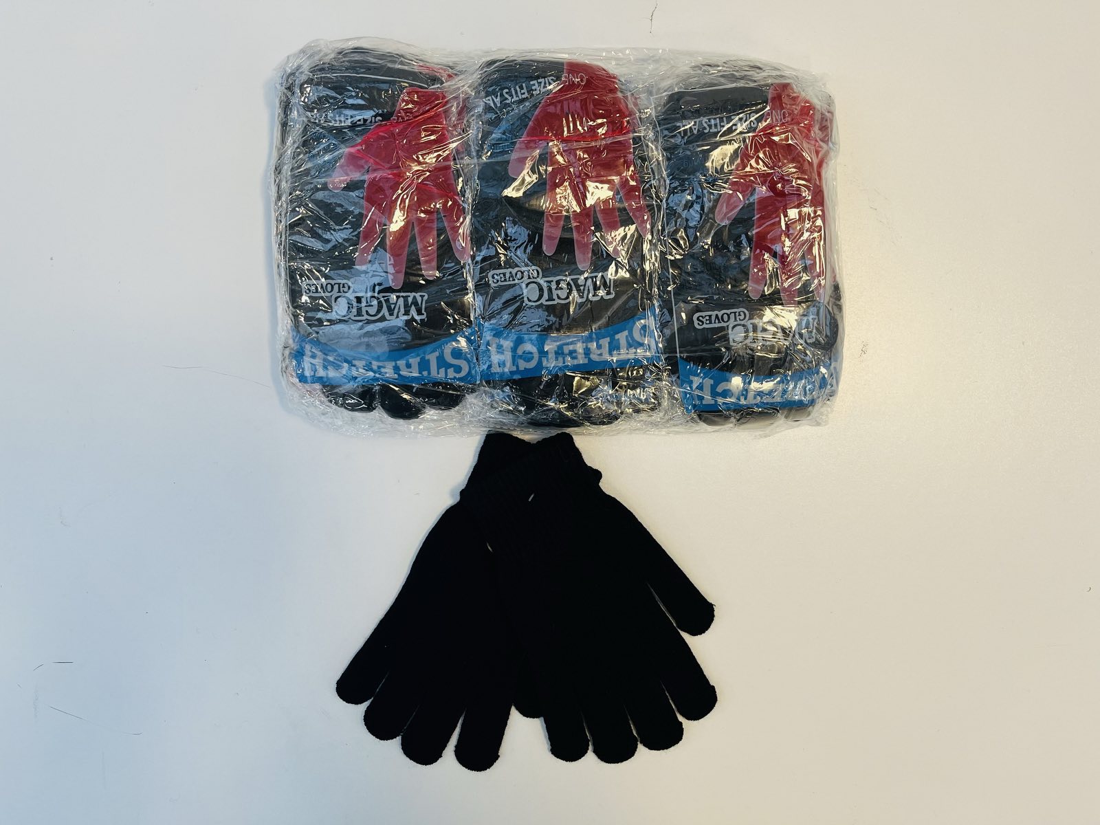 Rękawiczki damskie, paczka 12szt,mix kolor