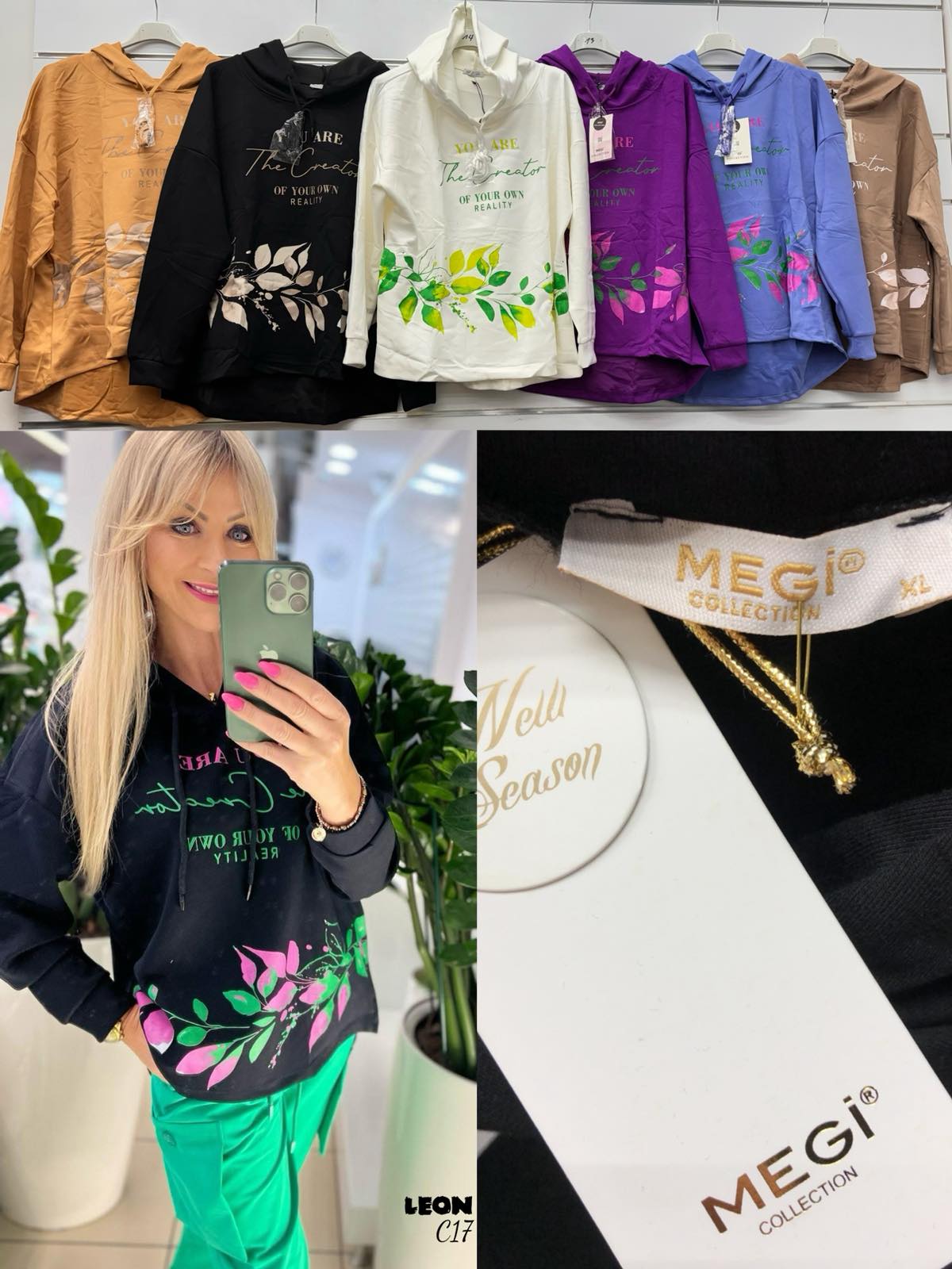 Bluzy damskie tureckie, Size uni, paczka 10szt,mix kolor