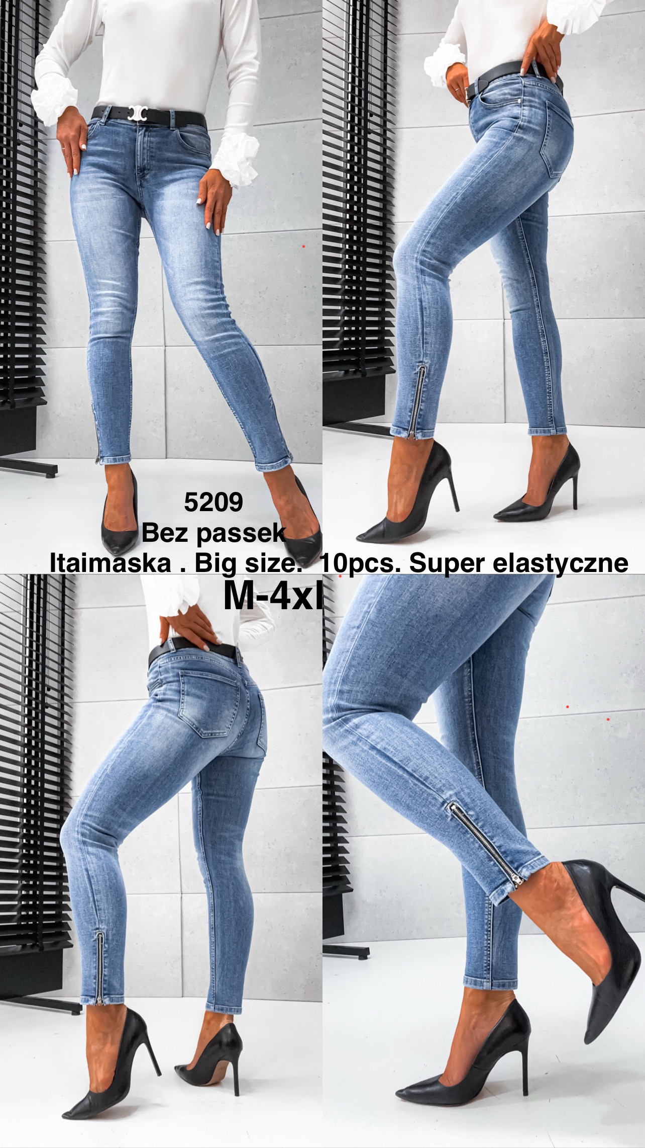 Jeansy  damskie , Size m-4xl,paczka 10szt,1kolor