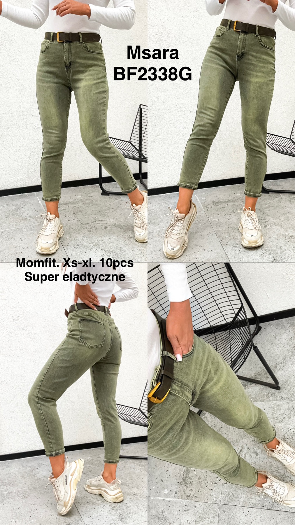 Jeansy damskie , Size sx-xl ,paczka 10szt,1kolor