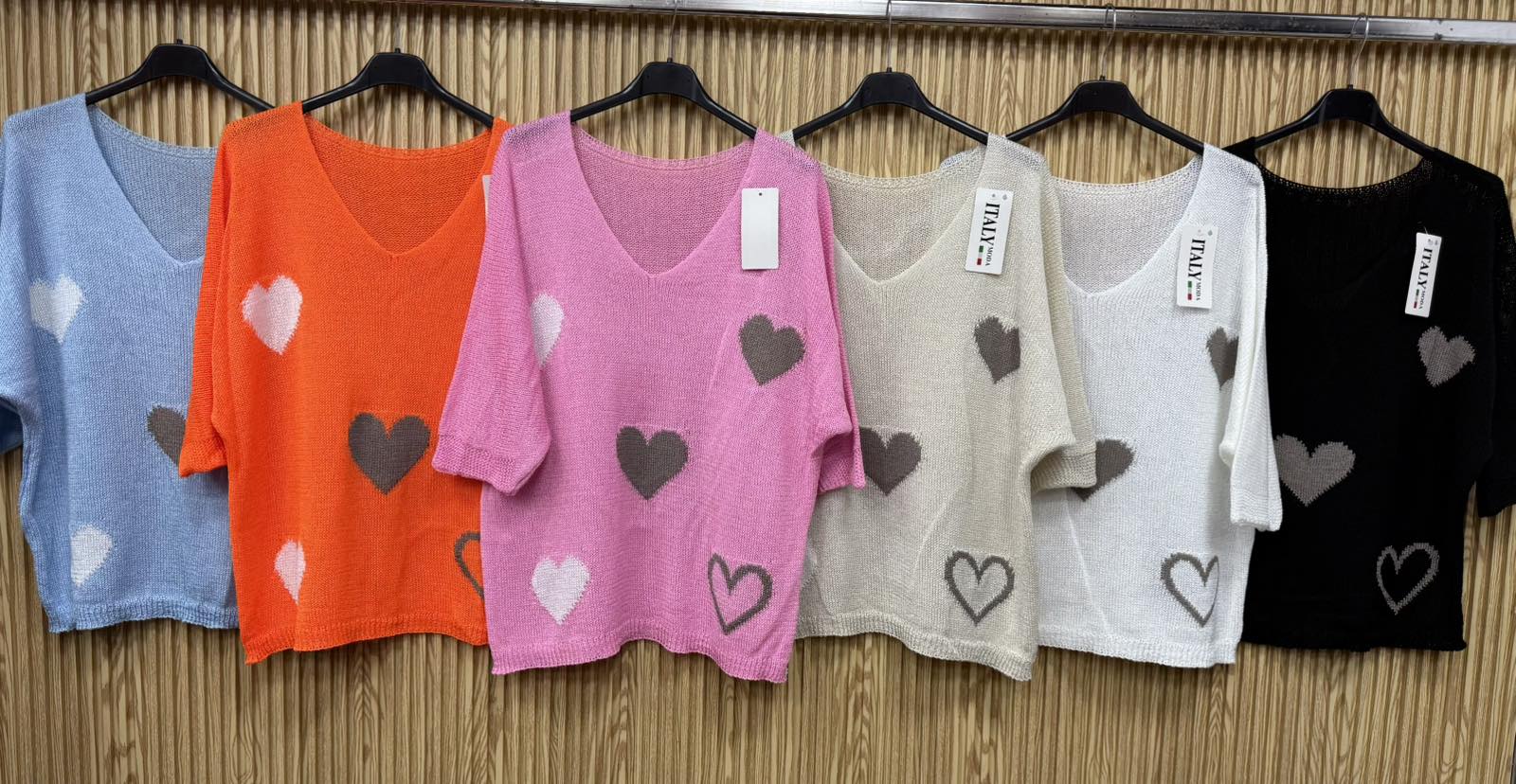 Swetry  Damskie  WŁOSKA  , Size uni, paczka 6szt ,mix kolor