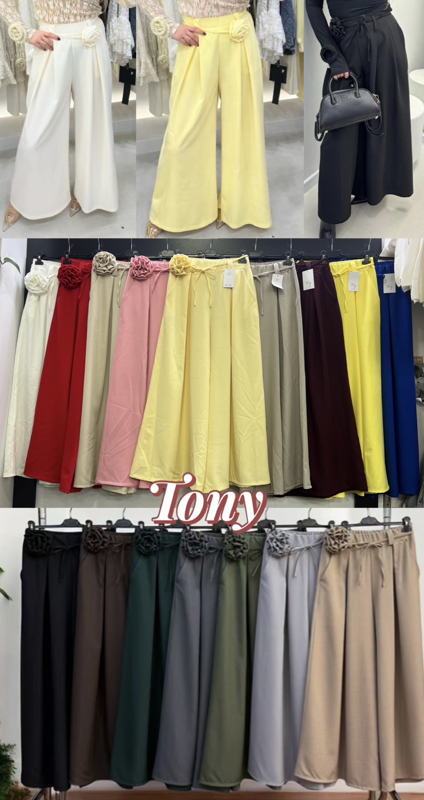 Spodnie Damskie  WŁOSKA  , Size uni, paczka 6szt ,mix kolor