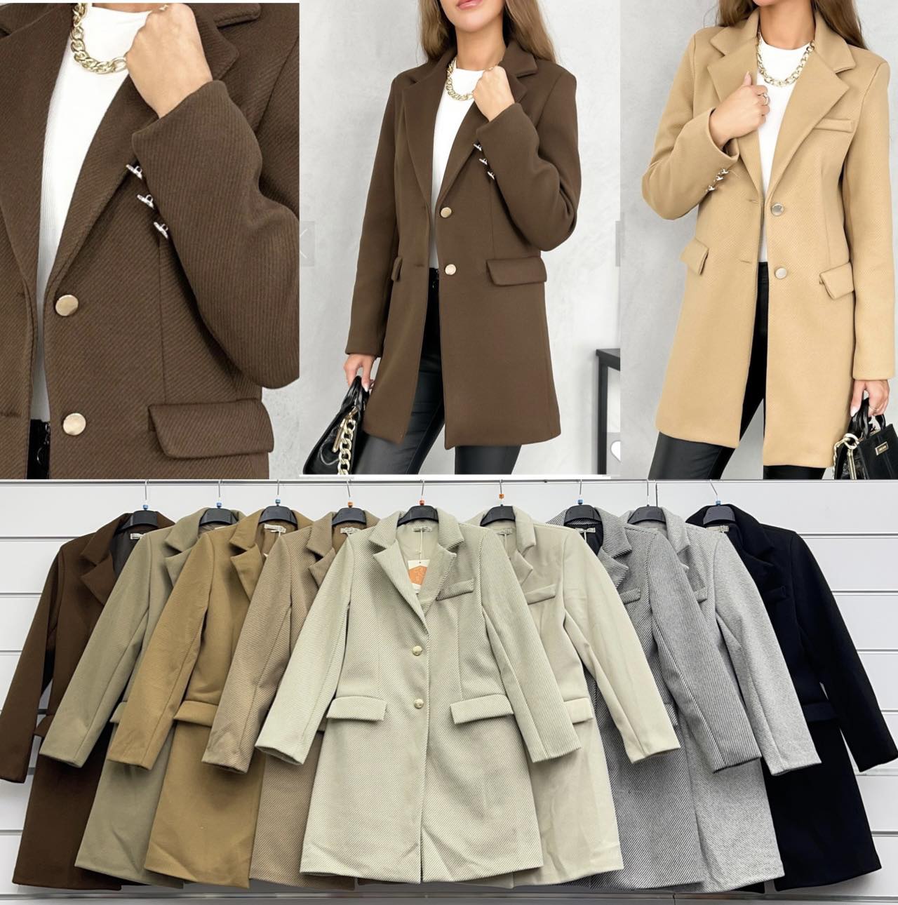 Płaszcz Damskie wloskie, Size s-2xl, paczka 5szt ,1kolor