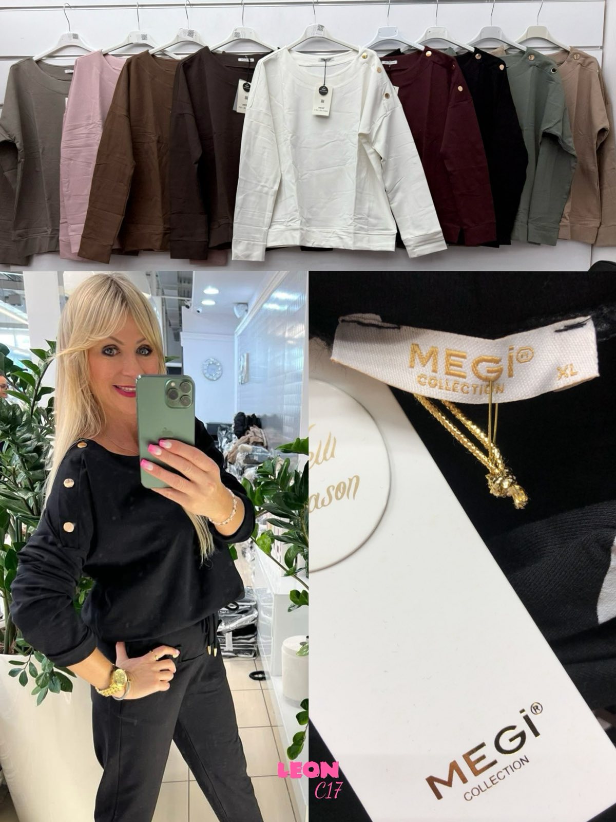 Bluzy Damskie tureckie, Size uni, paczka 6szt ,mix kolor