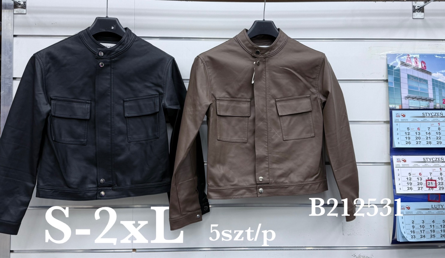 Kurtki skórzane Damskie , Size s-2xl, paczka 5szt ,1kolor