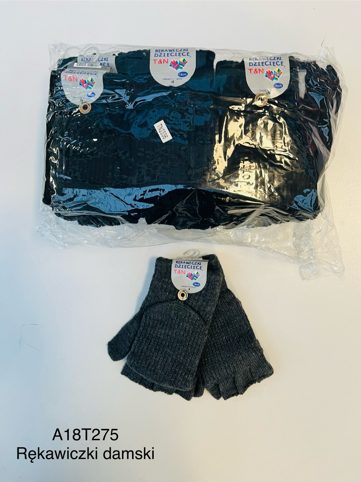 Rękawiczki damskie, paczka 12szt,mix kolor