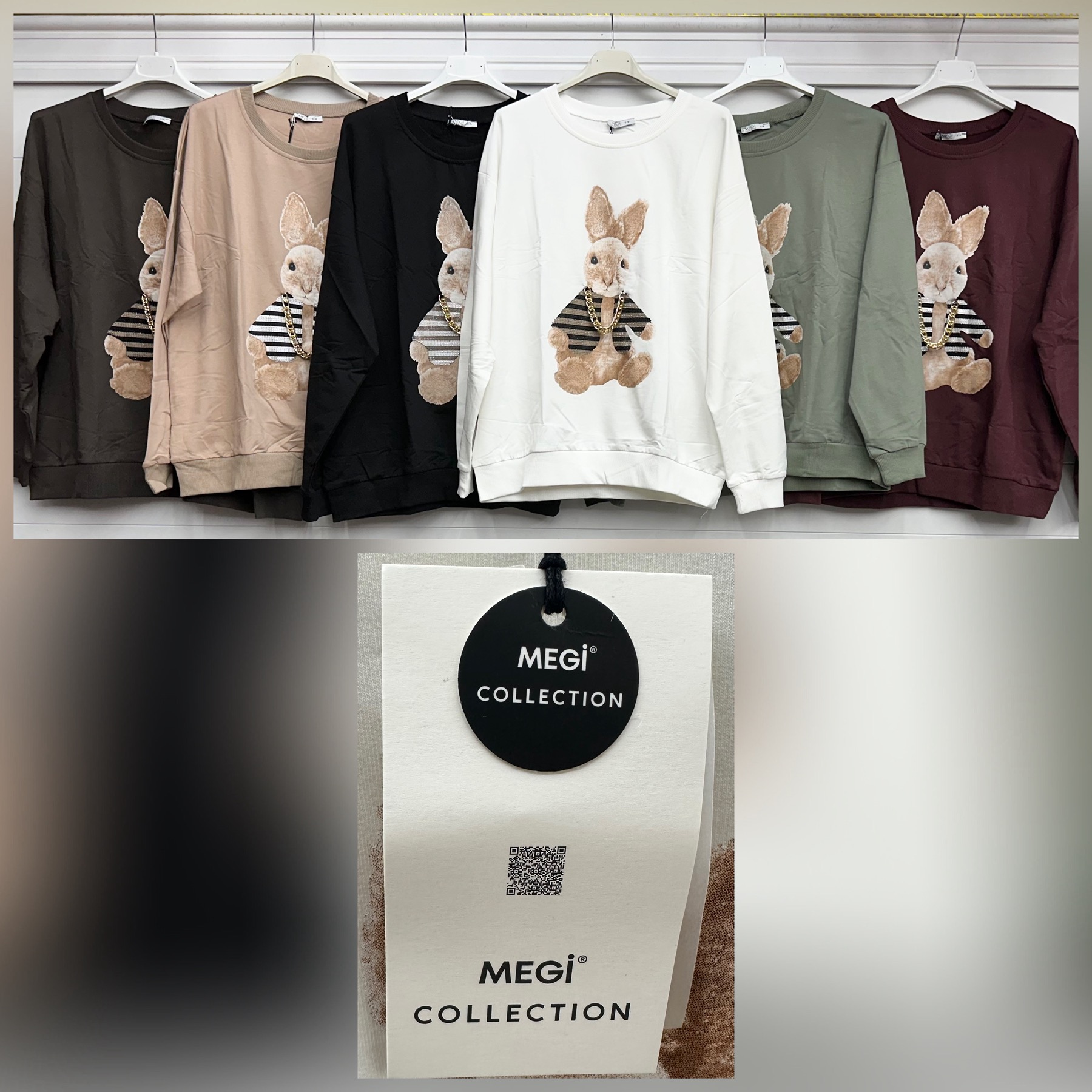 Bluzy damskie tureckie, Size uni, paczka 6szt,mix kolor