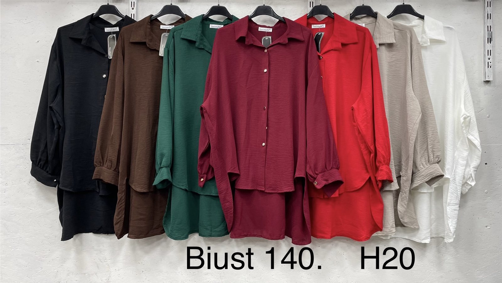 Koszule Damskie  WŁOSKA  , Size uni, paczka 6szt ,mix kolor