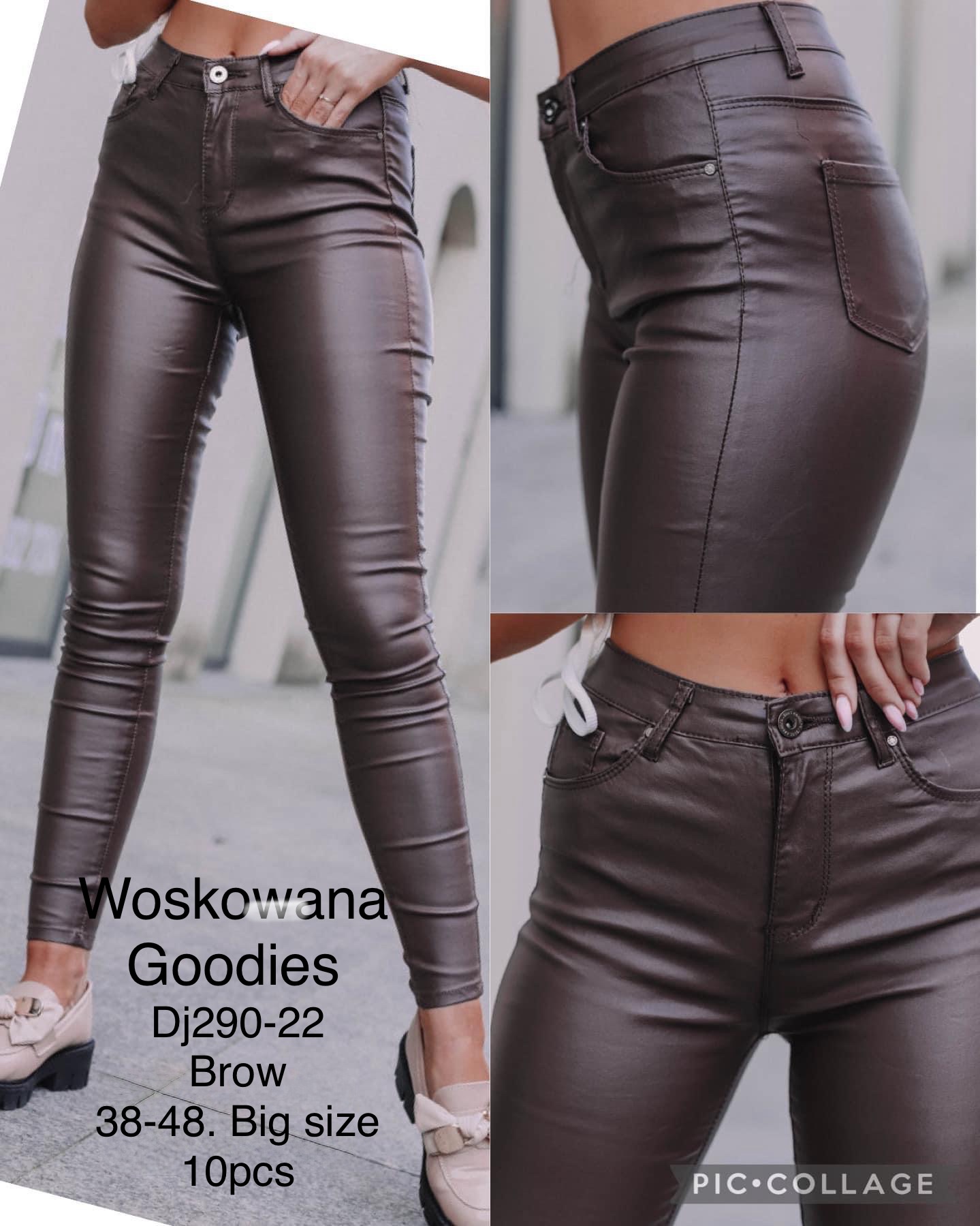 Spodnie skórzane damskie , Size 38-48, paczka 10szt,1kolor