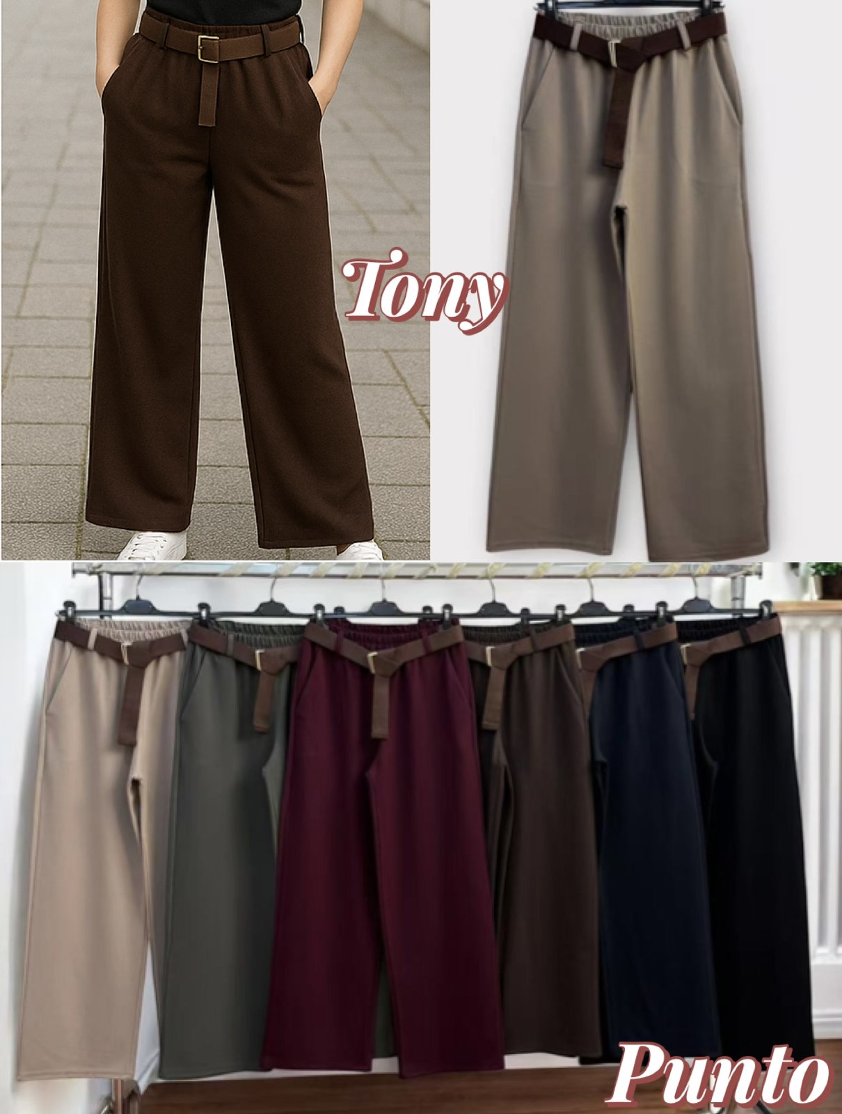 Spodnie Damskie  WŁOSKA  , Size uni, paczka 6szt ,mix kolor