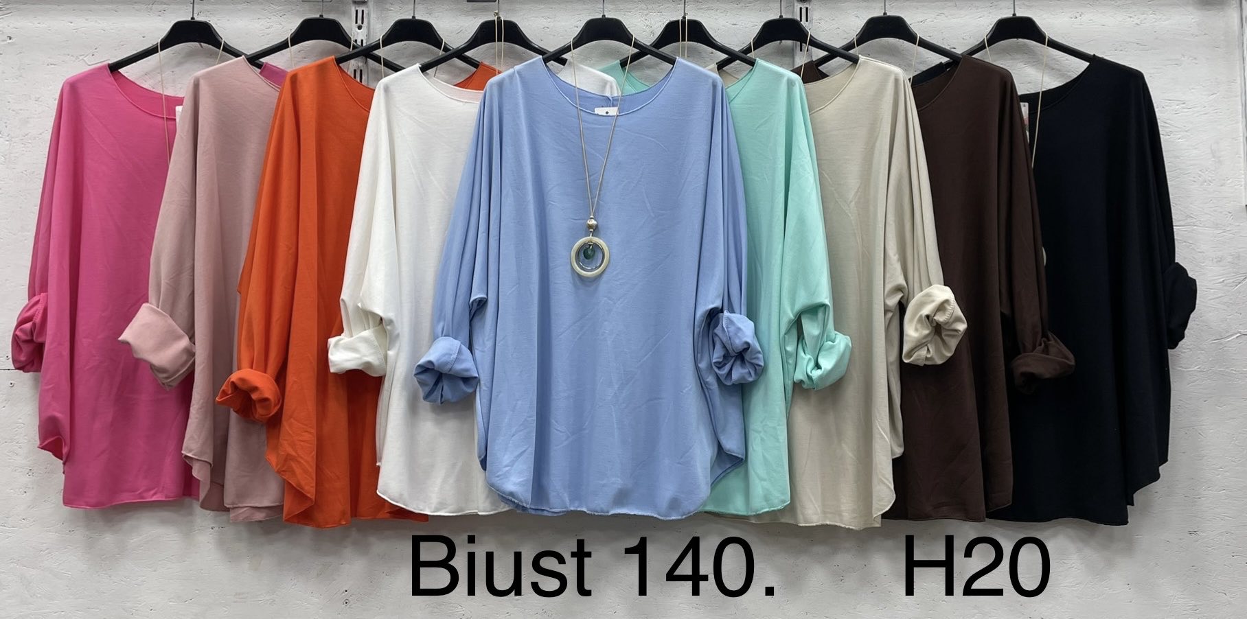 Bluzki Damskie  WŁOSKA  , Size uni, paczka 6szt ,mix kolor