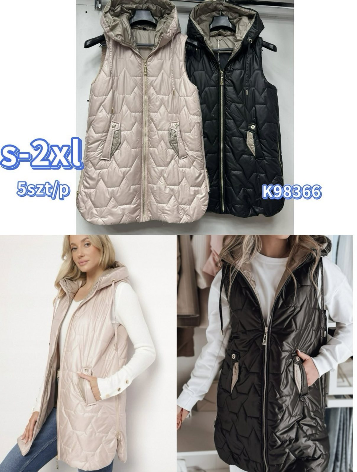 Kamizelki damskie ,size s-2xl,paczka 5szt,1kolor
