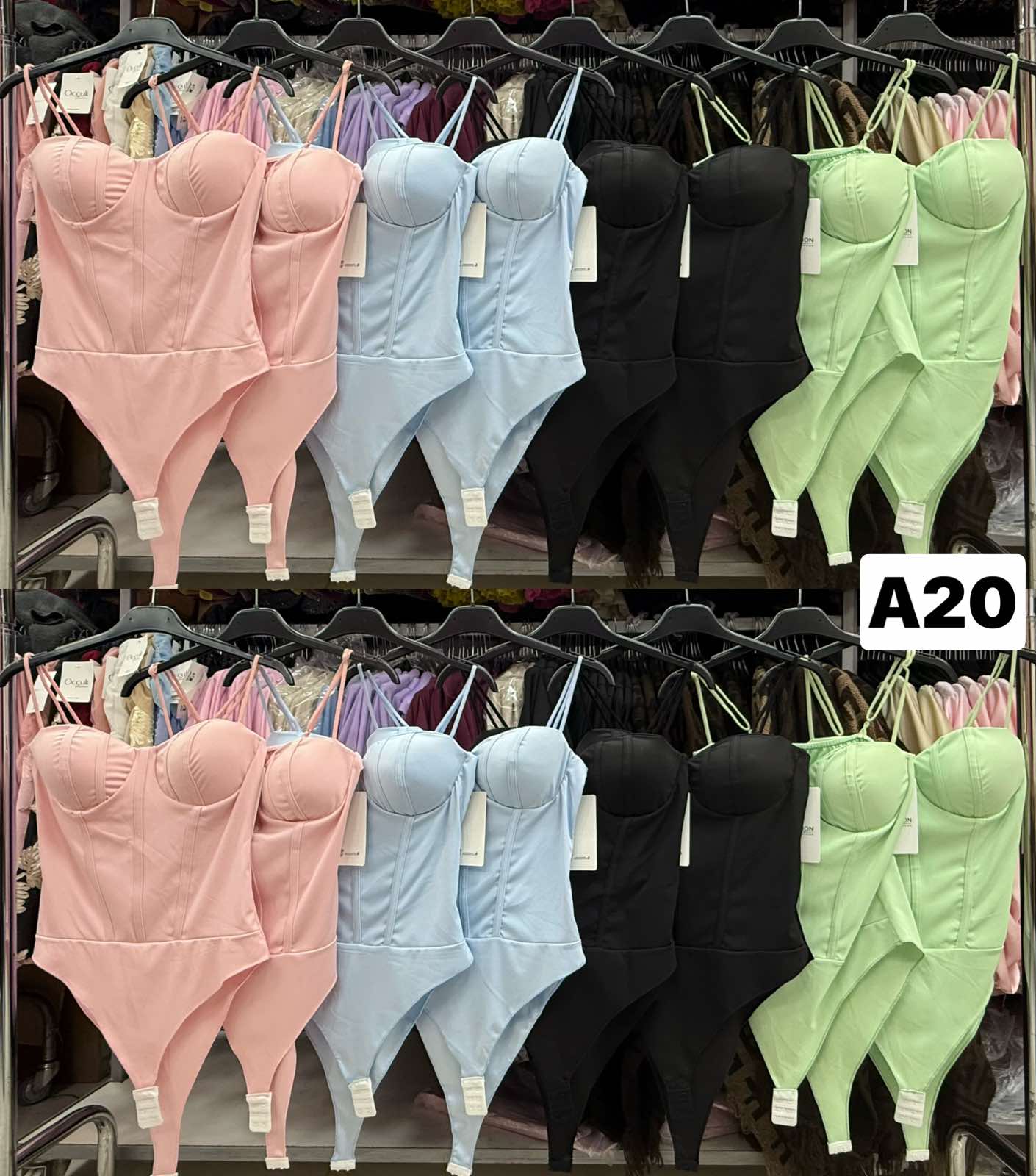 Body Damskie wloskie, Size uni, paczka 6szt ,mix kolor