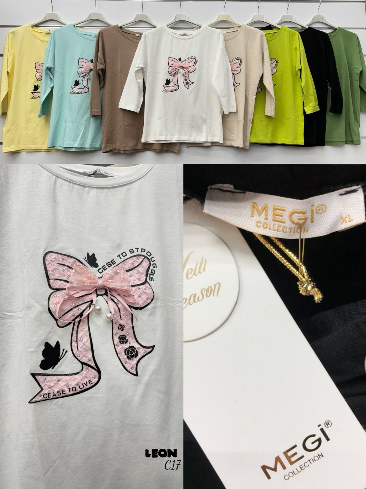 Bluzki damskie tureckie, Size uni, paczka 10szt,mix kolor