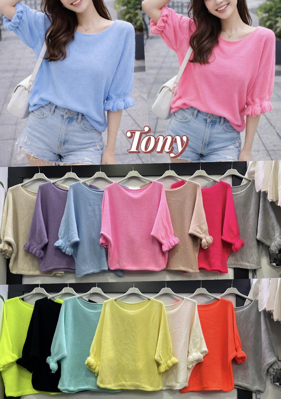 Swetry Damskie  WŁOSKA  , Size uni, paczka 6szt ,mix kolor