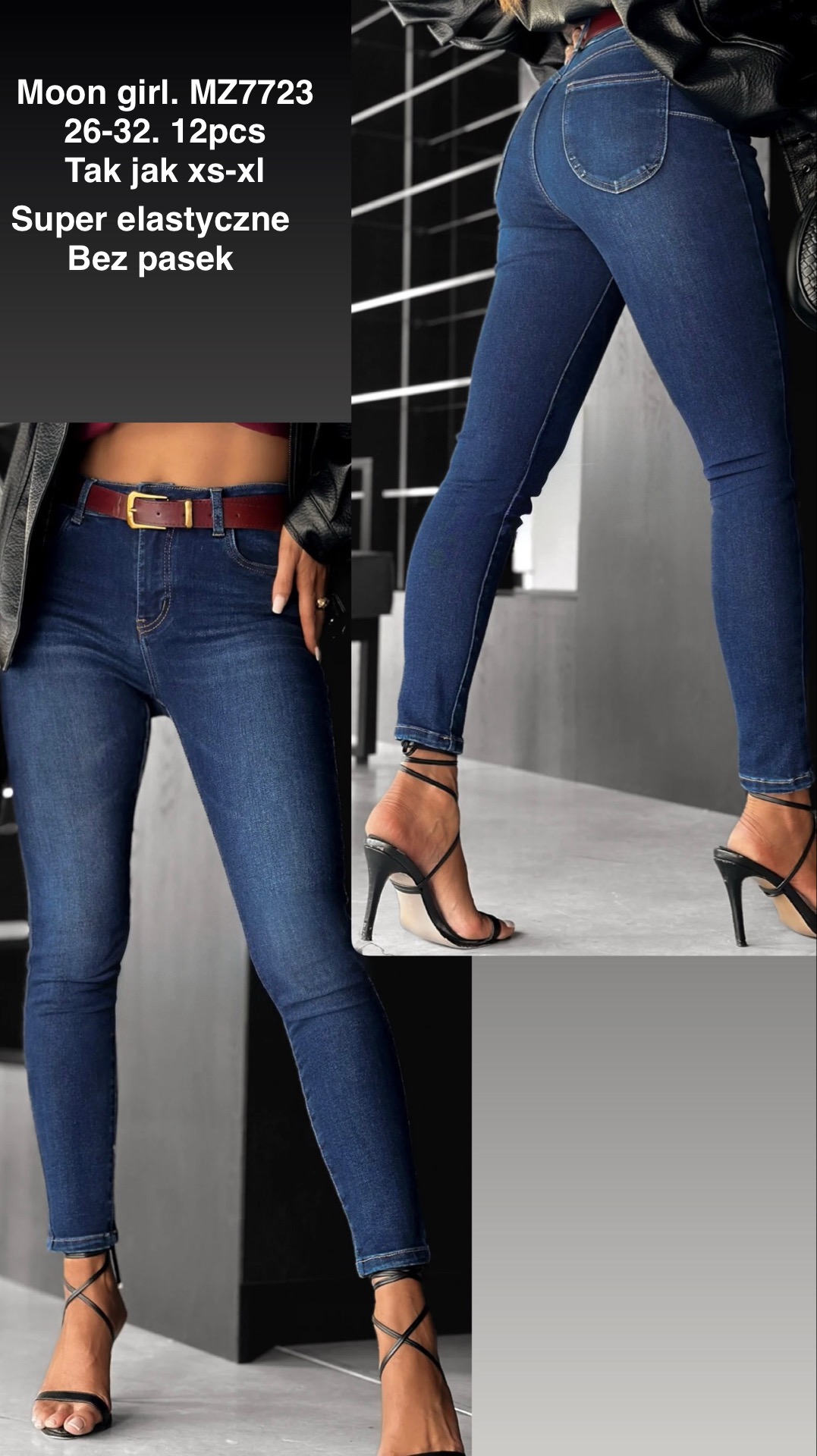 Jeansy damskie , Size 26-32, paczka 12szt,1kolor