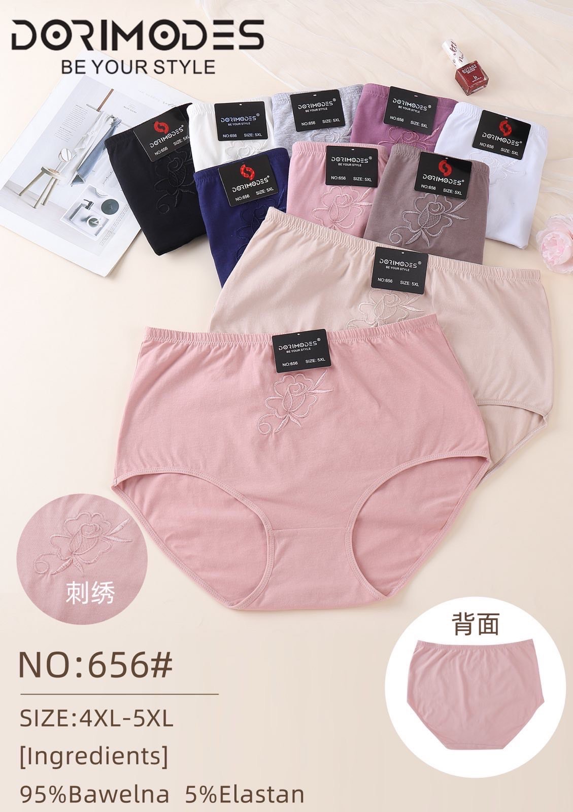 Majtki damskie , Size 4xl-5xl, paczka 24szt ,mix kolor