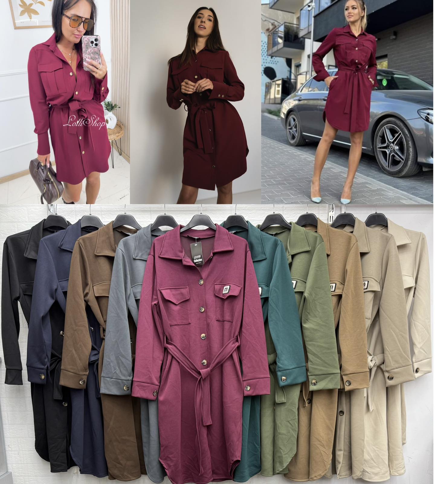 Sukienki Damskie  WŁOSKA  , Size uni, paczka 6szt ,mix kolor