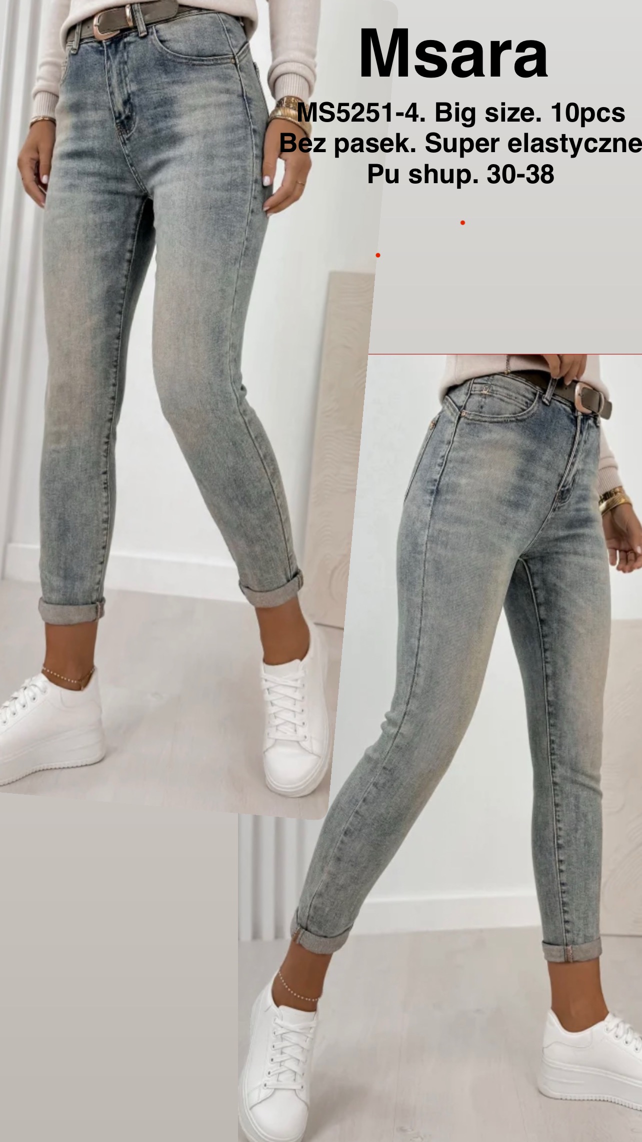 Jeansy  damskie , Size 30-38,paczka 10szt,1kolor