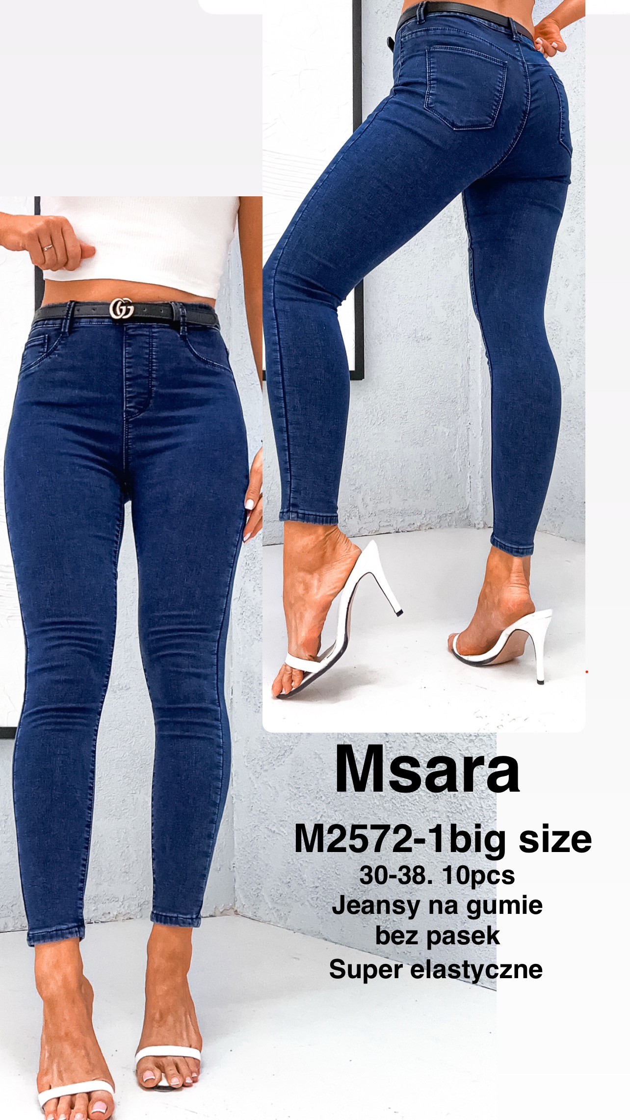 Jeansy damskie , Size 30-38, paczka 10szt,1kolor