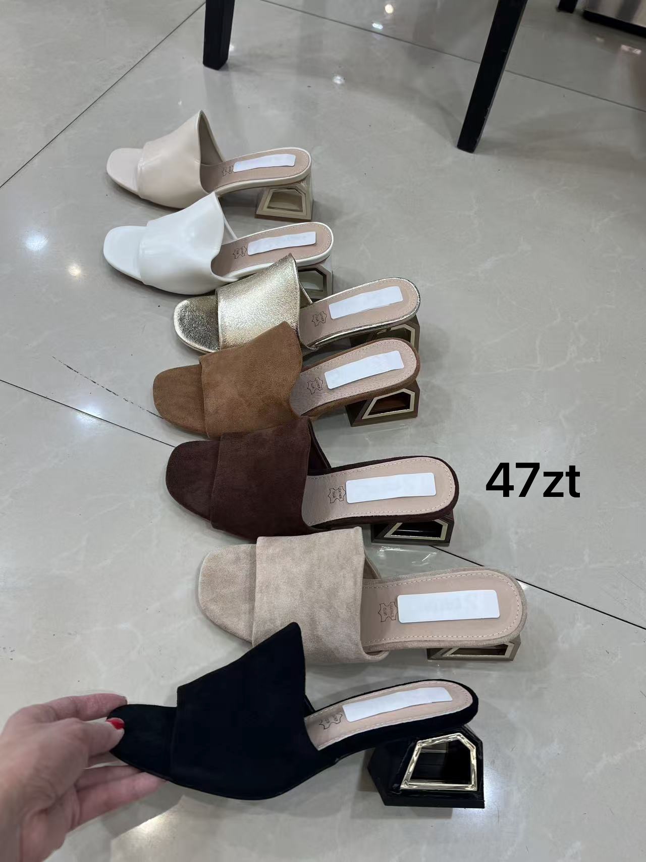 Klapki na Koturnie Damskie (36-41, 12par)