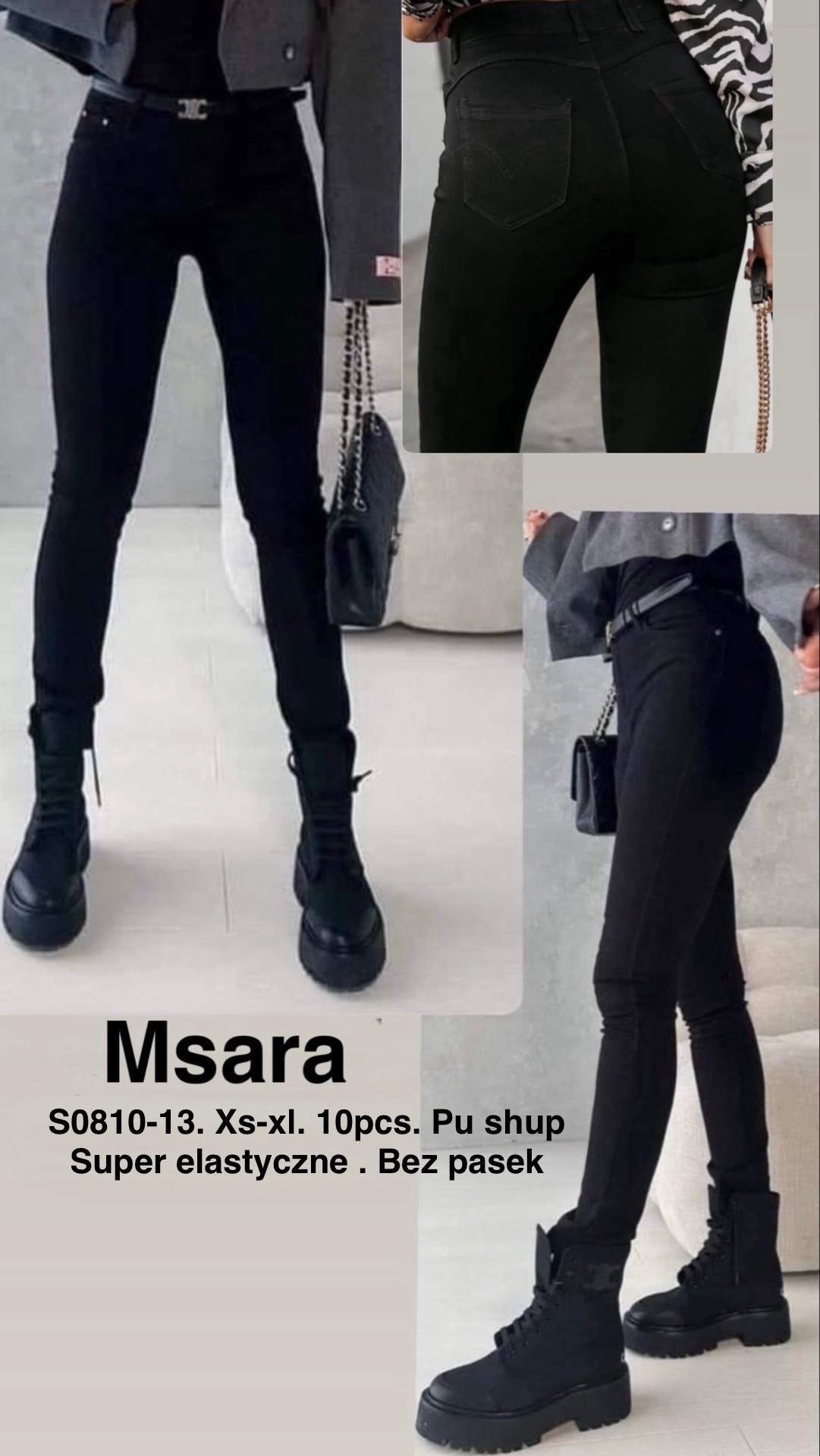 Jeansy damskie , Size xs-xl, paczka 10szt,1kolor