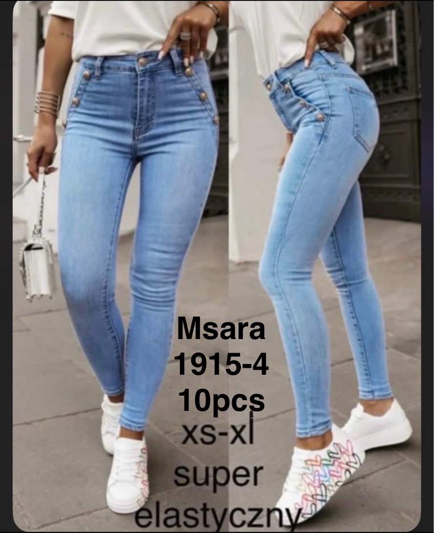 Jeansy damskie , Size sx-xl , paczka 10szt,1kolor