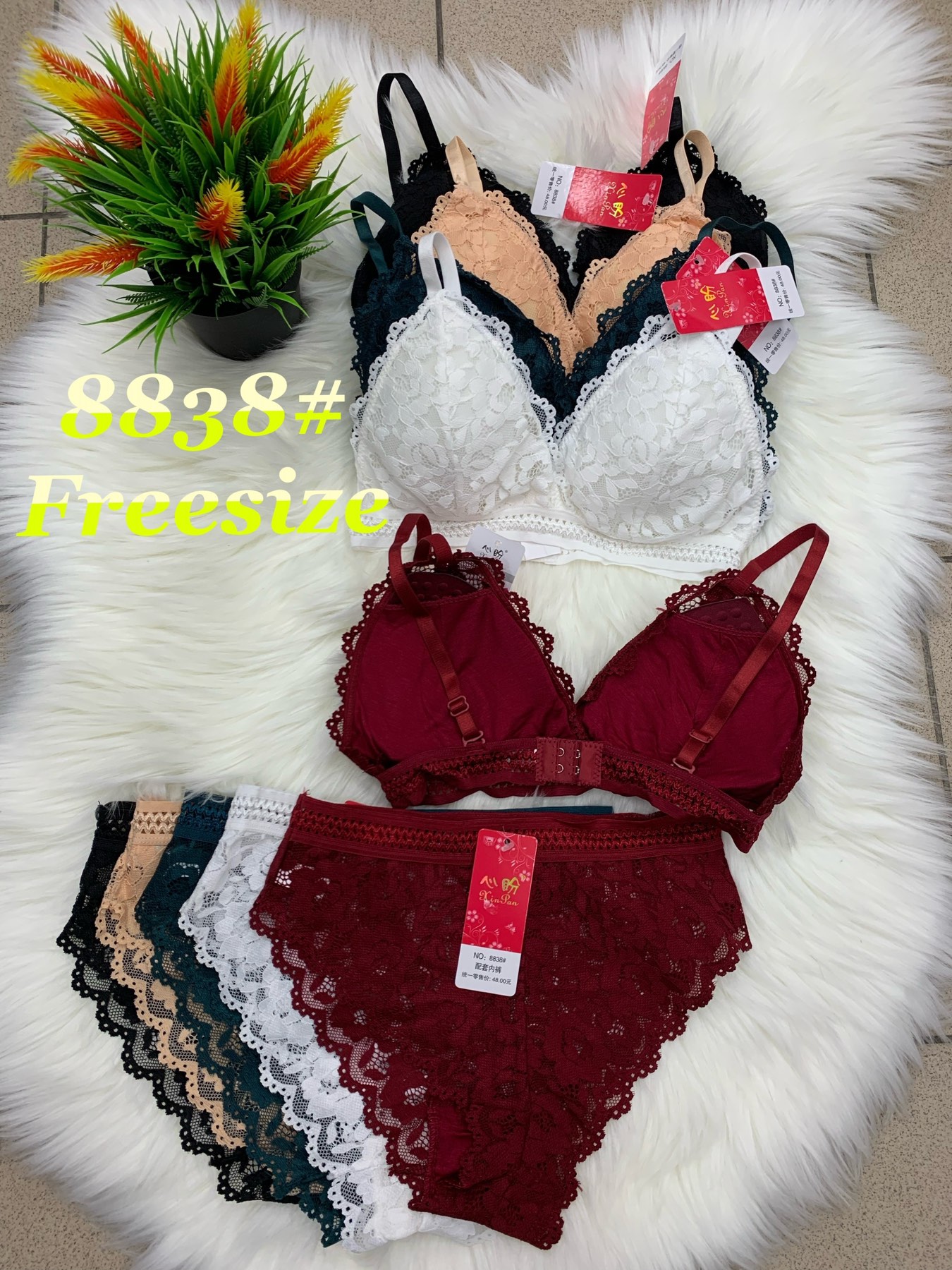 Komplet Bielizny damskie ,size uni,paczka 10szt,mix kolor