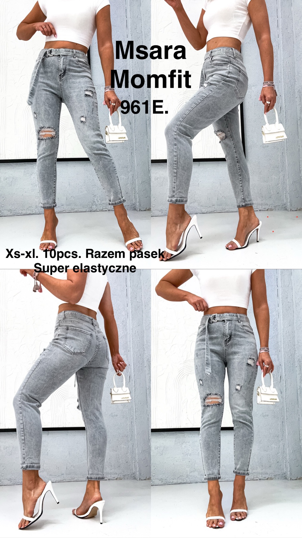 Jeansy damskie , Size xs-xl,paczka 10szt,1kolor