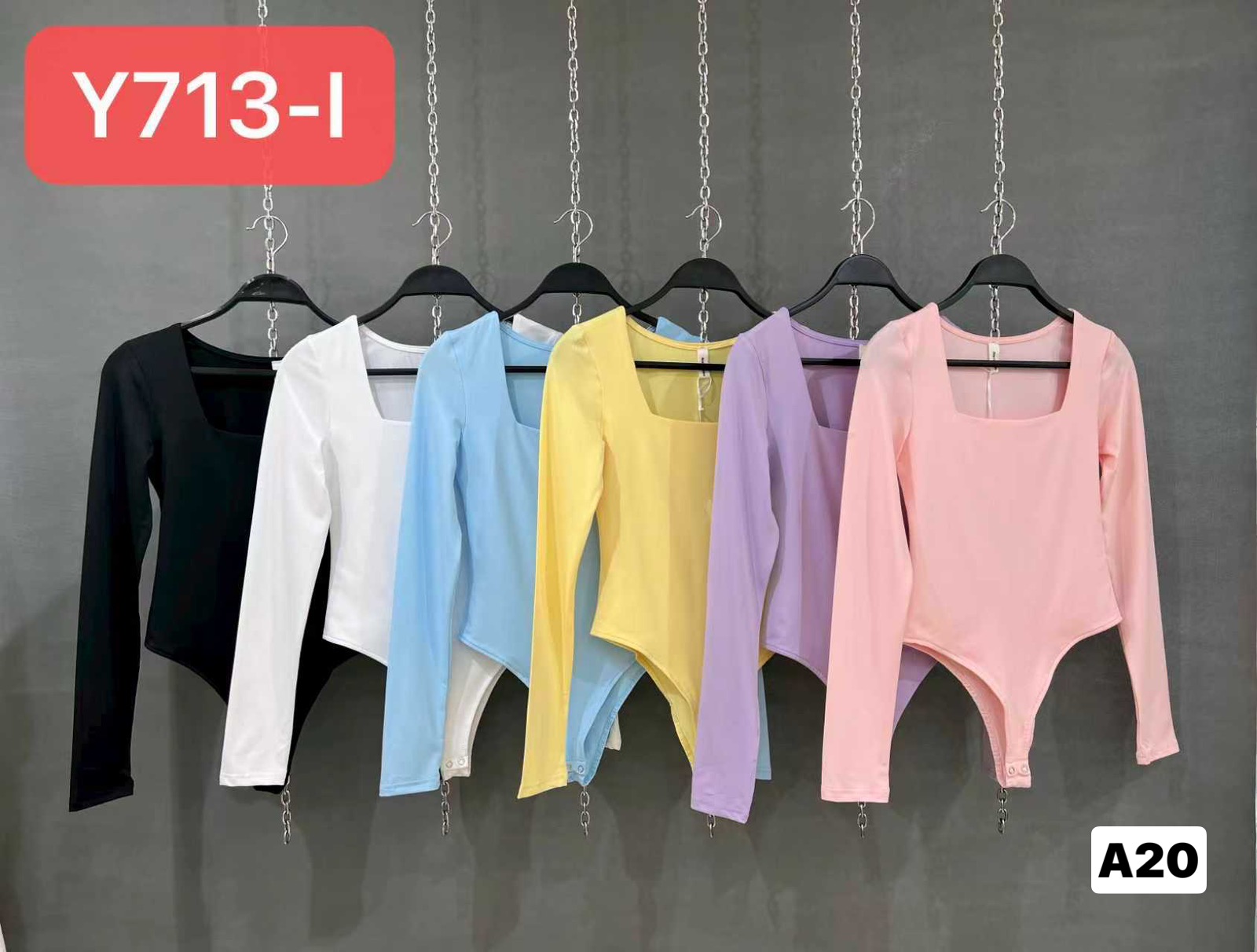 body wloskie, Size uni, paczka 6szt ,mix kolor