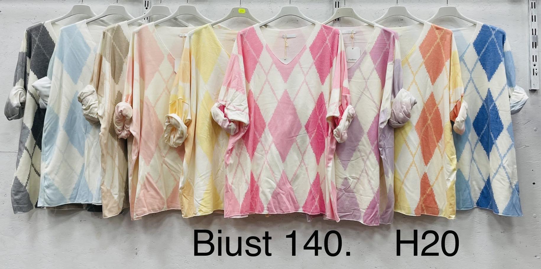 Bluzki Damskie  WŁOSKA  , Size uni, paczka 6szt ,mix kolor