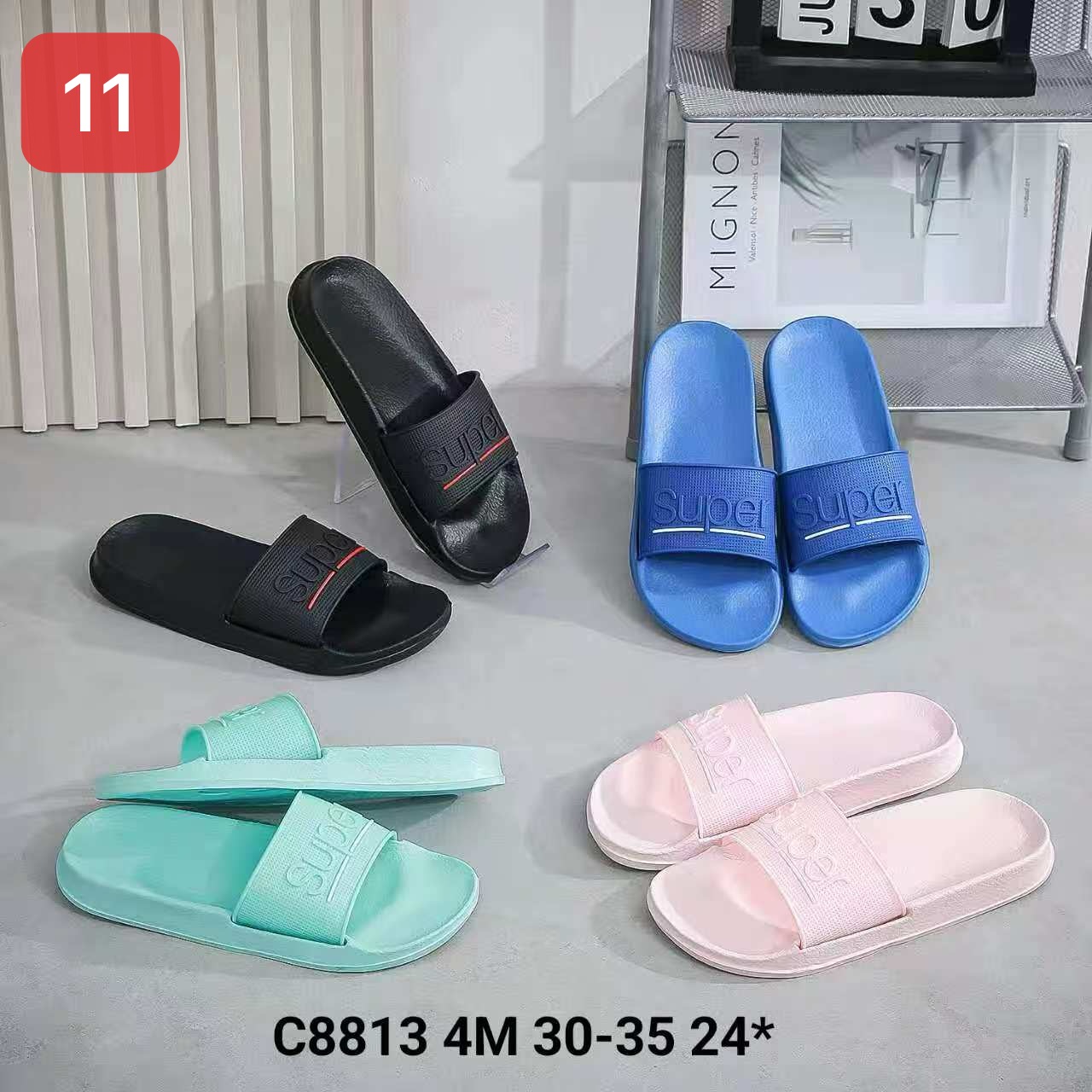 Klapki  DZIECIĘCE (30-35, 24par)