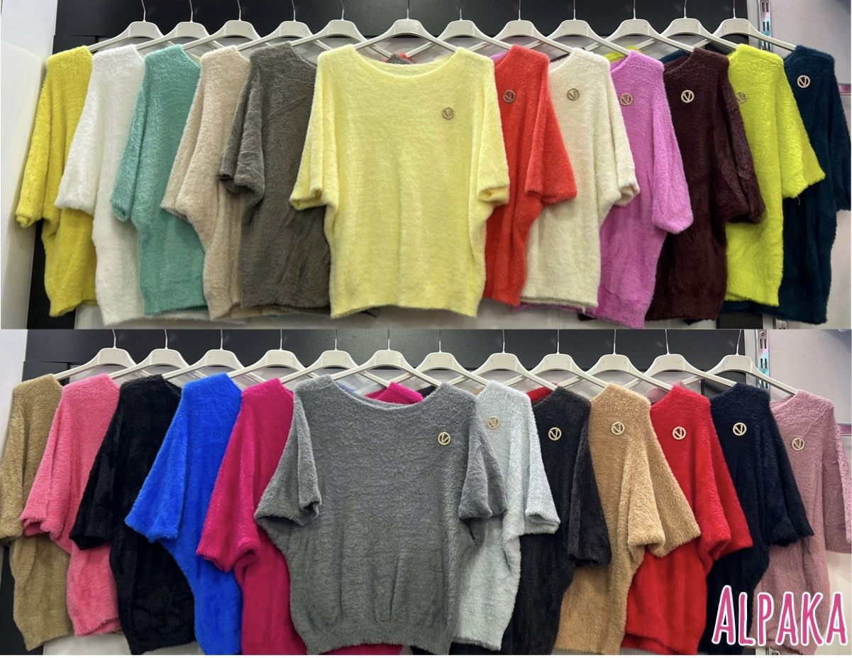 Swetry Damskie  WŁOSKA  , Size uni, paczka 6szt ,mix kolor