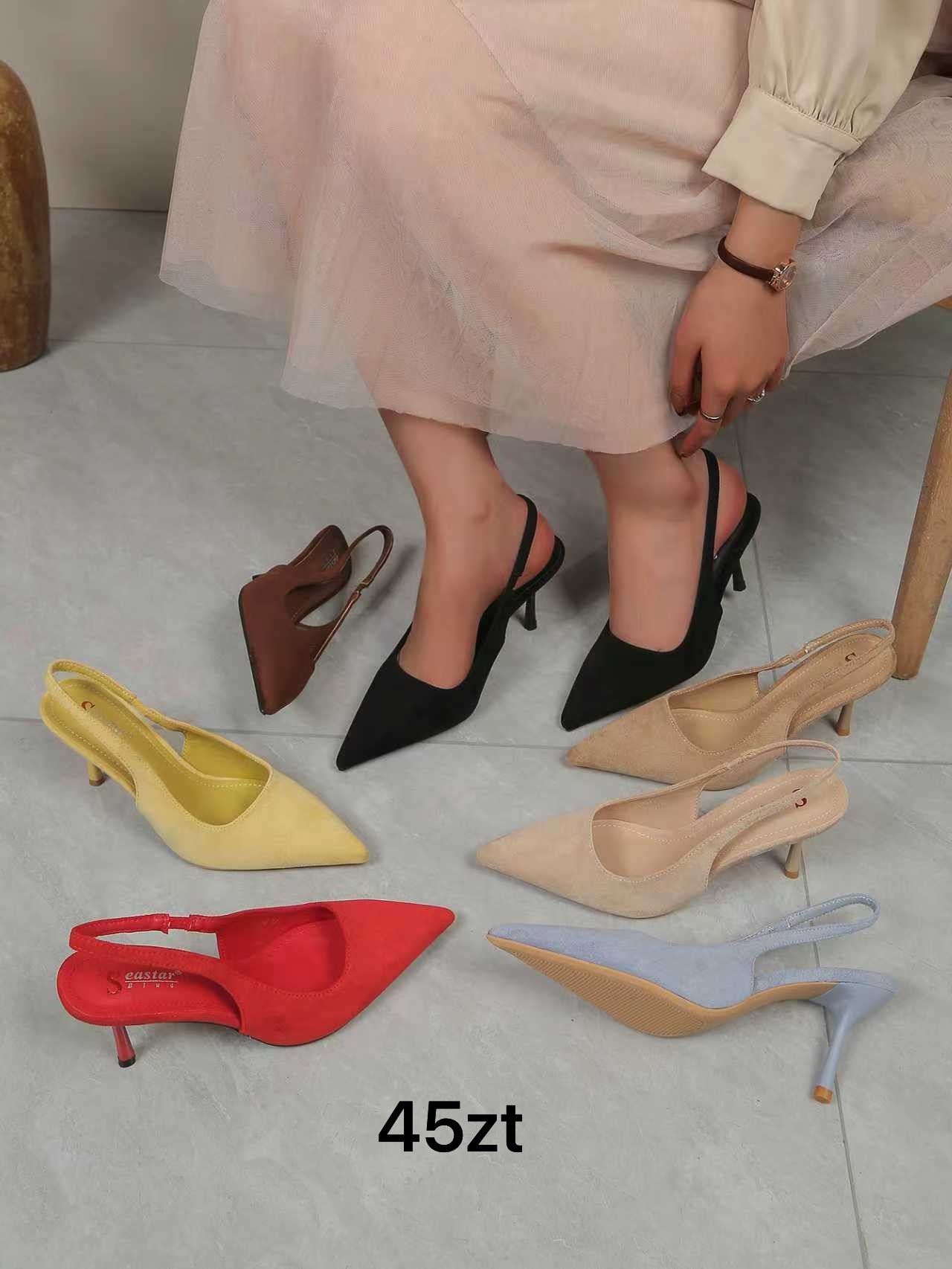 Sandały na Obcasie Damskie (36-41, 12par)